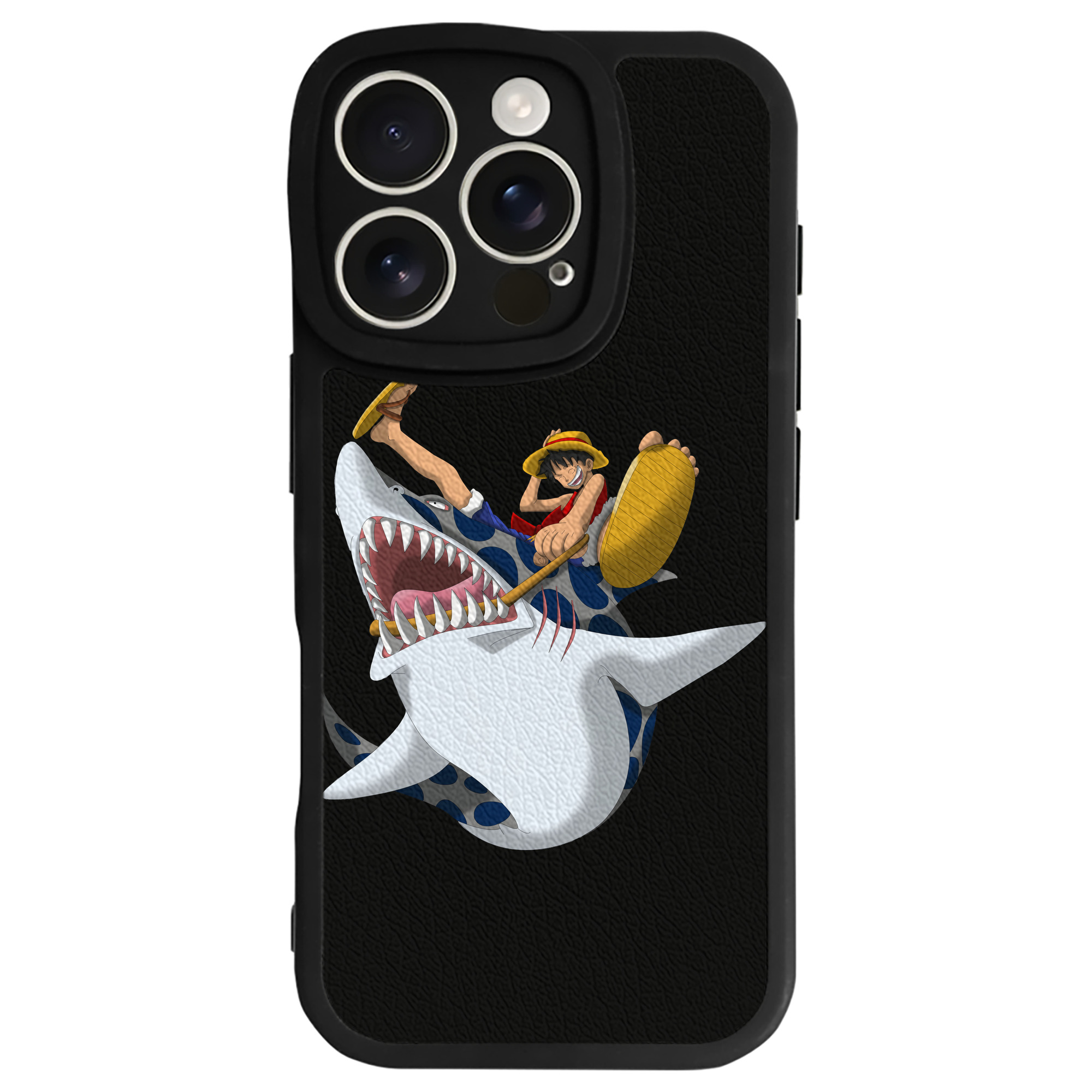 （画像用） ワンピース モンキー・D・ルフィ ONE PIECE Monkey D. Luffy 【iPhone 16シリーズ対応】シリコンスマホケース（レザー調） 材質：シリコン